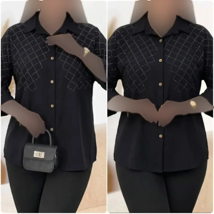 شومیز مجلسی زنانه نگین کاری