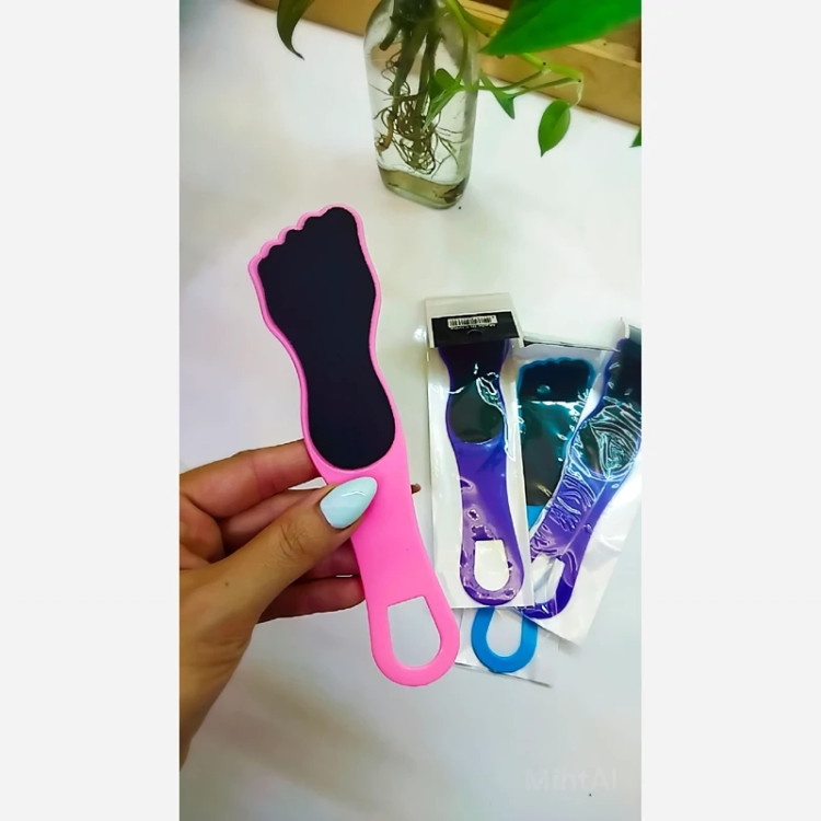 رنده پا دوطرفه کوچک پدیکور طرح پا ، رنده دسته دار آرایشی پا